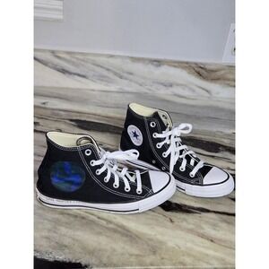 Converse Chuck Taylor RARE LIMITED HAND PAINTED  Black Earth Sz M5 W7.5 Y2K INSP